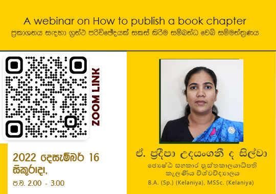 A webinar on How to publish a book chapter