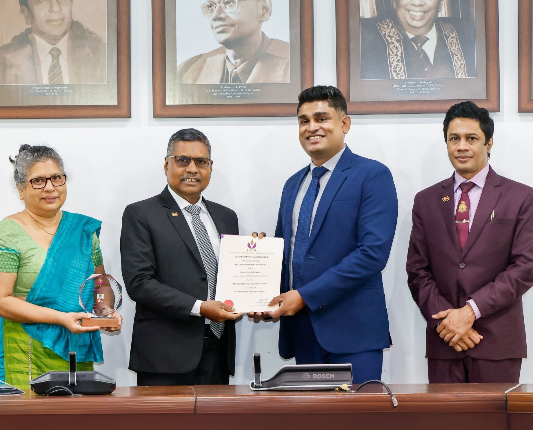 Dr. C.C. Jayasundara Makes History as First Librarian in Sri Lanka to Receive Prestigious CVCD Excellence Award